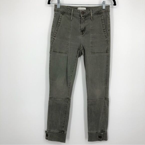 Parker Smith Pants Ankle Crop Womens 2 Gray - Picture 1 of 10